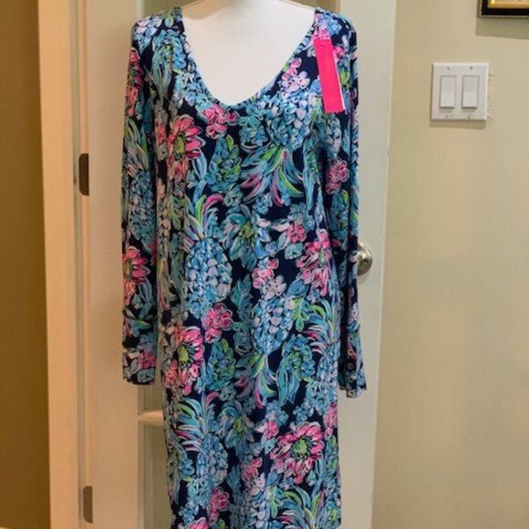 NWT Lilly Pulitzer Kaisley Dual -neck dress SPF 50+ Size XL - Picture 6 of 12